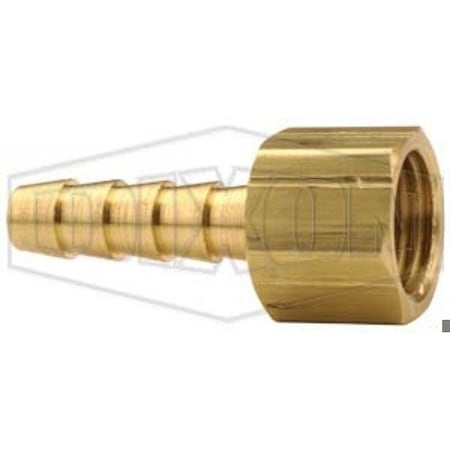 Dixon Ball Seat Hose Barb, 3/8 x 5/16 in, Female NPSM x Hose Barb, Brass, Domestic 1240506K